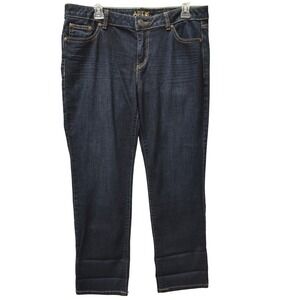 APT 9‎ Modern Fit Dark Wash Blue Denim Straight Leg Women's Jeans Size 12